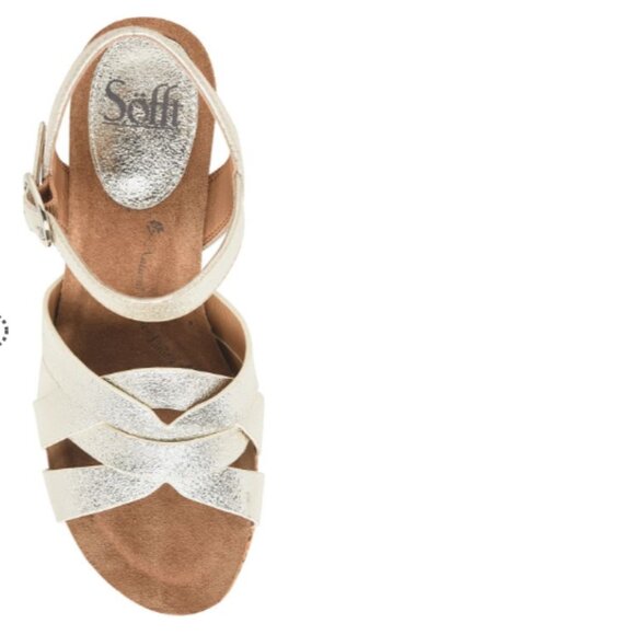 LAST PAIR! new Sofft Carlana Italian Leather Wedge Sandals  in box 252 - Picture 5 of 7